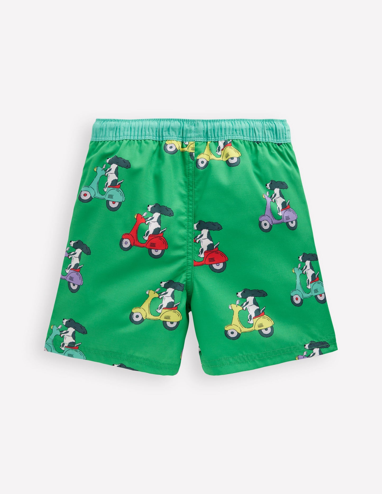 Swim Shorts-Sapling Green Puppy Scooters