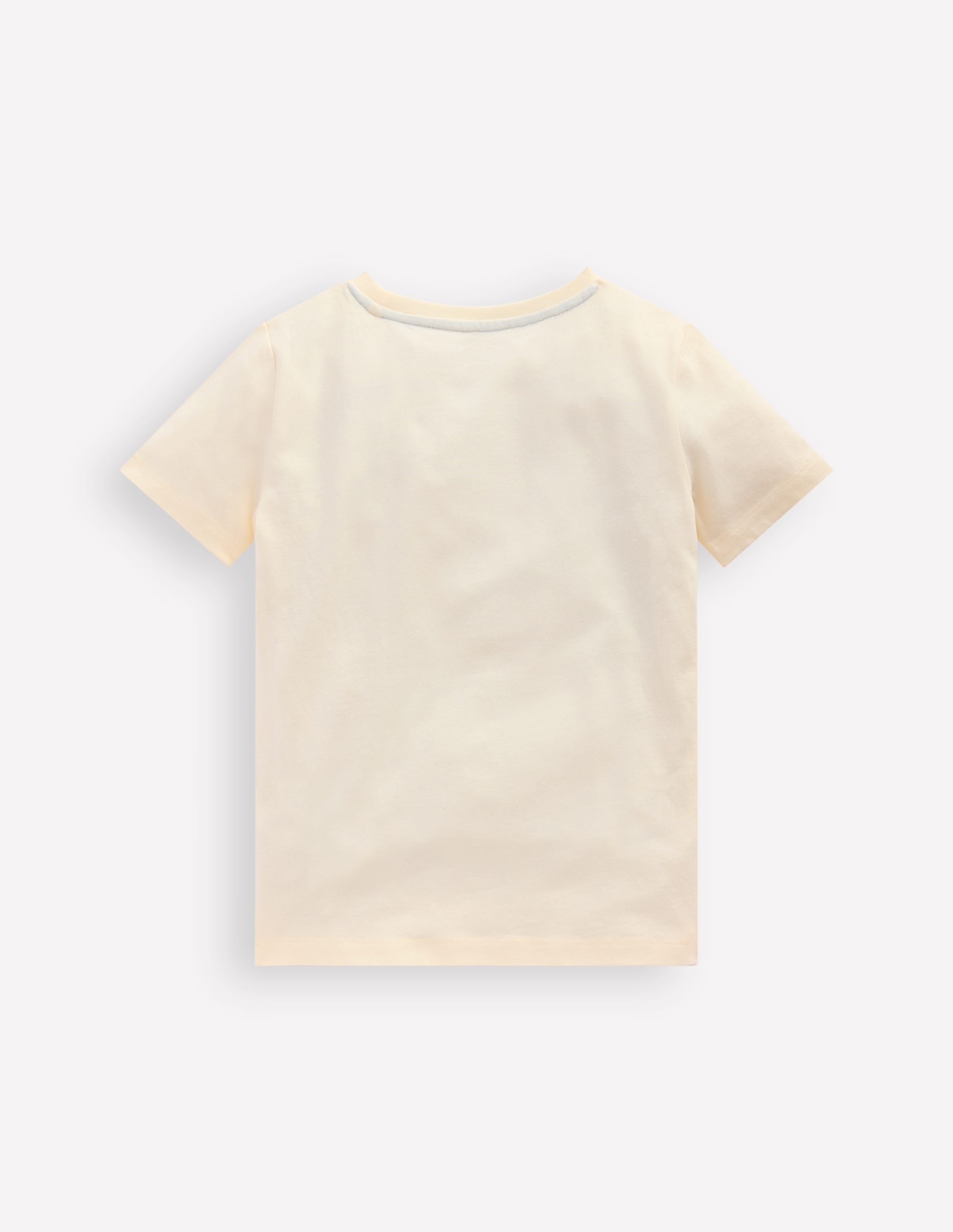 Short Sleeve Bouclé T-shirt-Soft Ivory Big Cats - Image 2