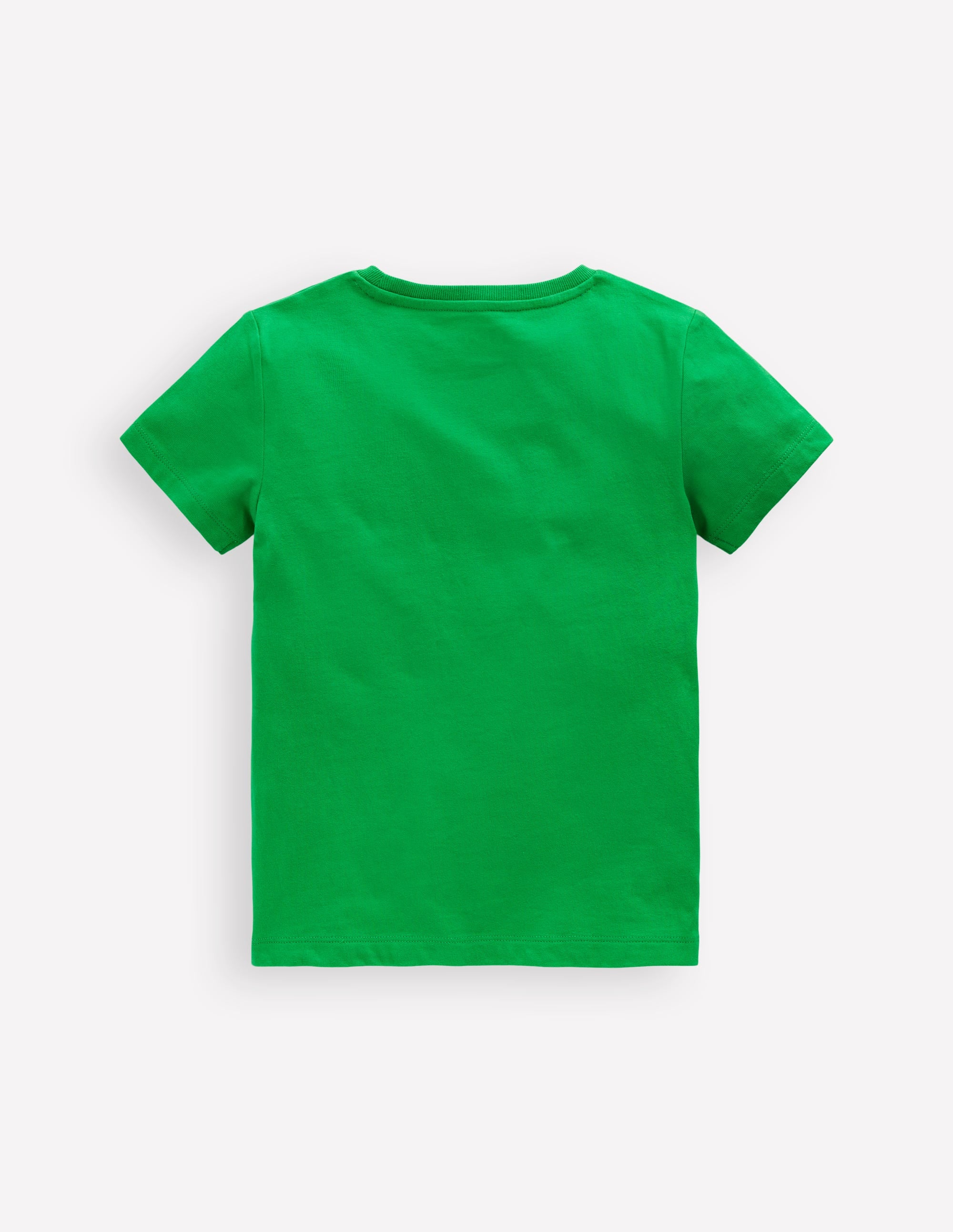 Short Sleeve Bouclé T-shirt-Green Construction Vehicles - Image 2