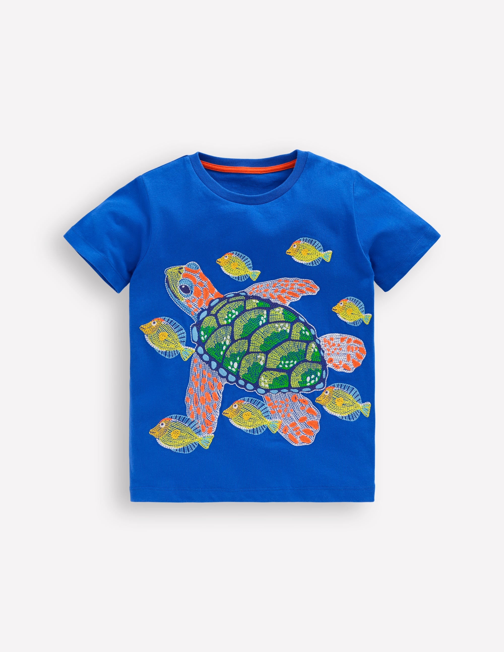 Glow Superstitch T-Shirt-Gallery Blue Turtle - Image 1
