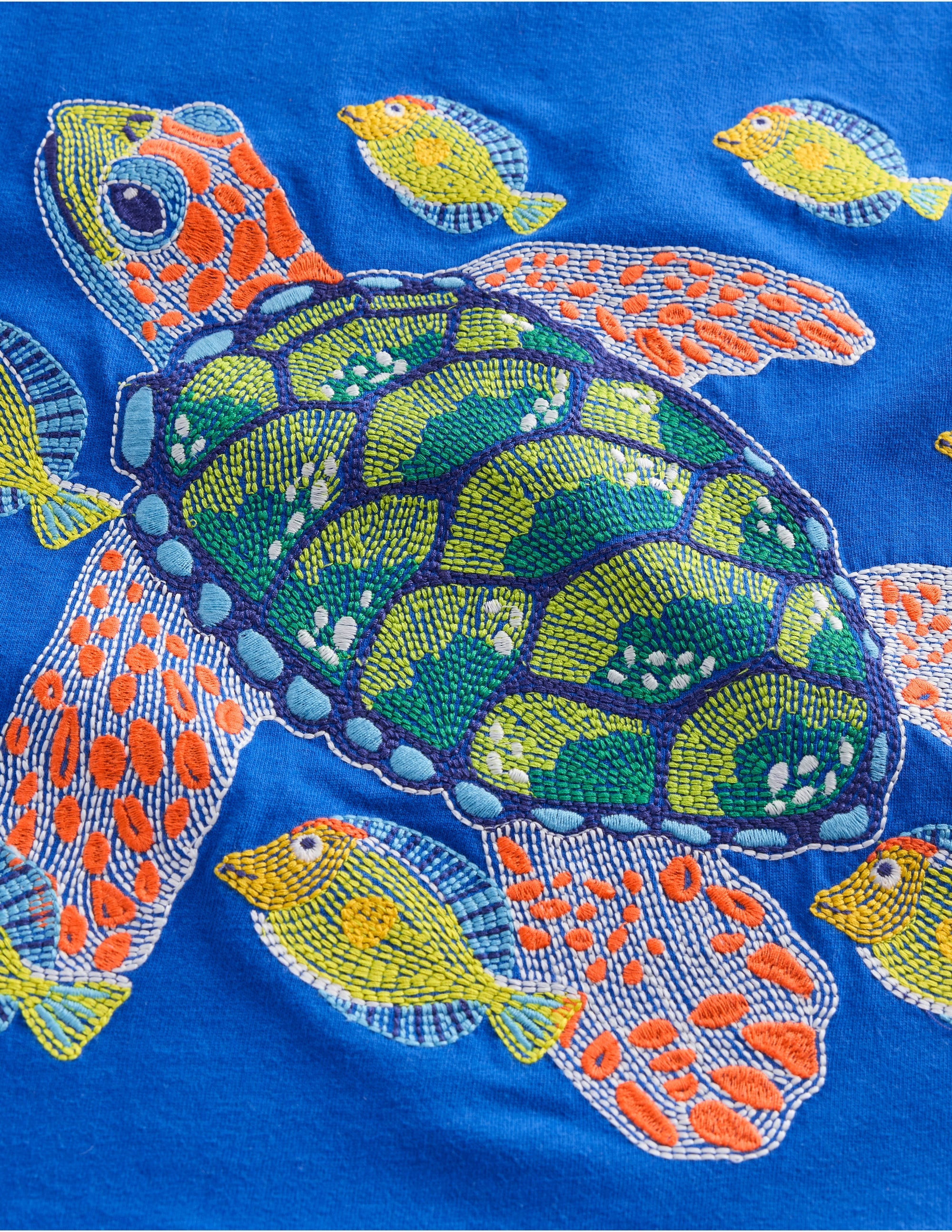 Glow Superstitch T-Shirt-Gallery Blue Turtle - Image 3