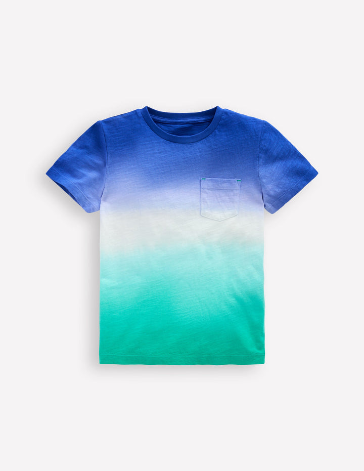 Tie Dye T-Shirt-Bright Blue /Aquamarine Blue