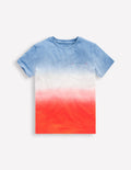 Tie Dye T-Shirt-Glacier Blue and Sunset Orange