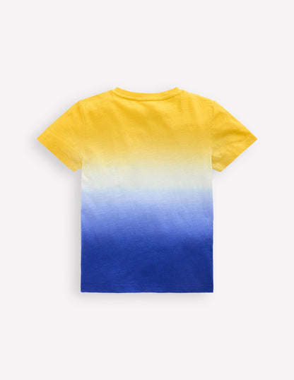 Tie Dye T-Shirt-Pineapple Yellow/ Bright Blue-2
