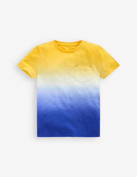 Tie Dye T-Shirt-Pineapple Yellow/ Bright Blue