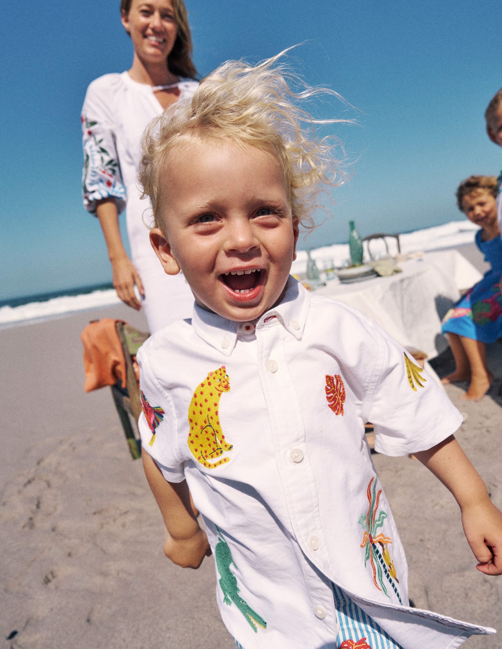 Fun Cotton Shirt-Campanula Jungle Embroidery - Image 7