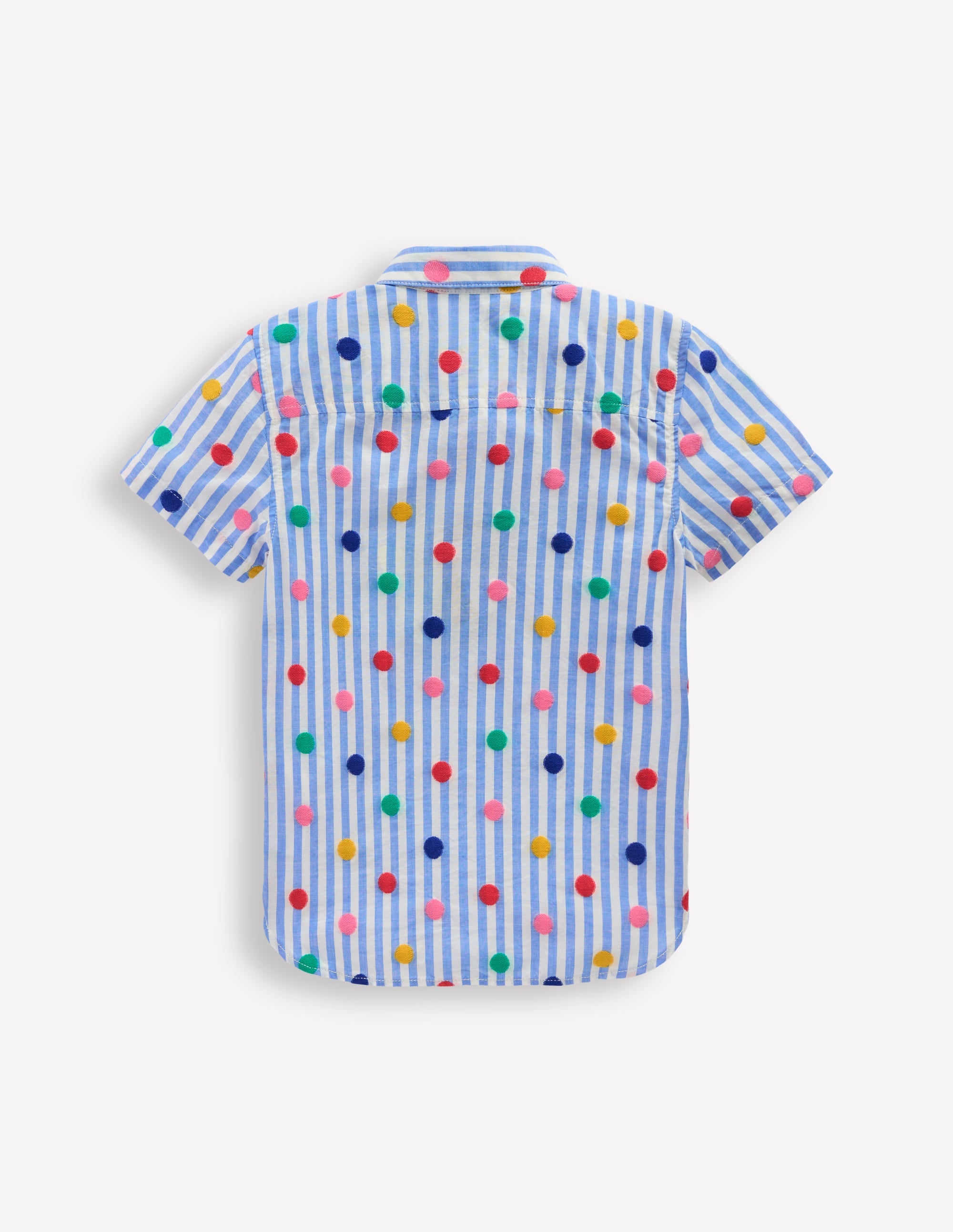 Fun Cotton Shirt-Peacock Plume Blue Spot - Image 2