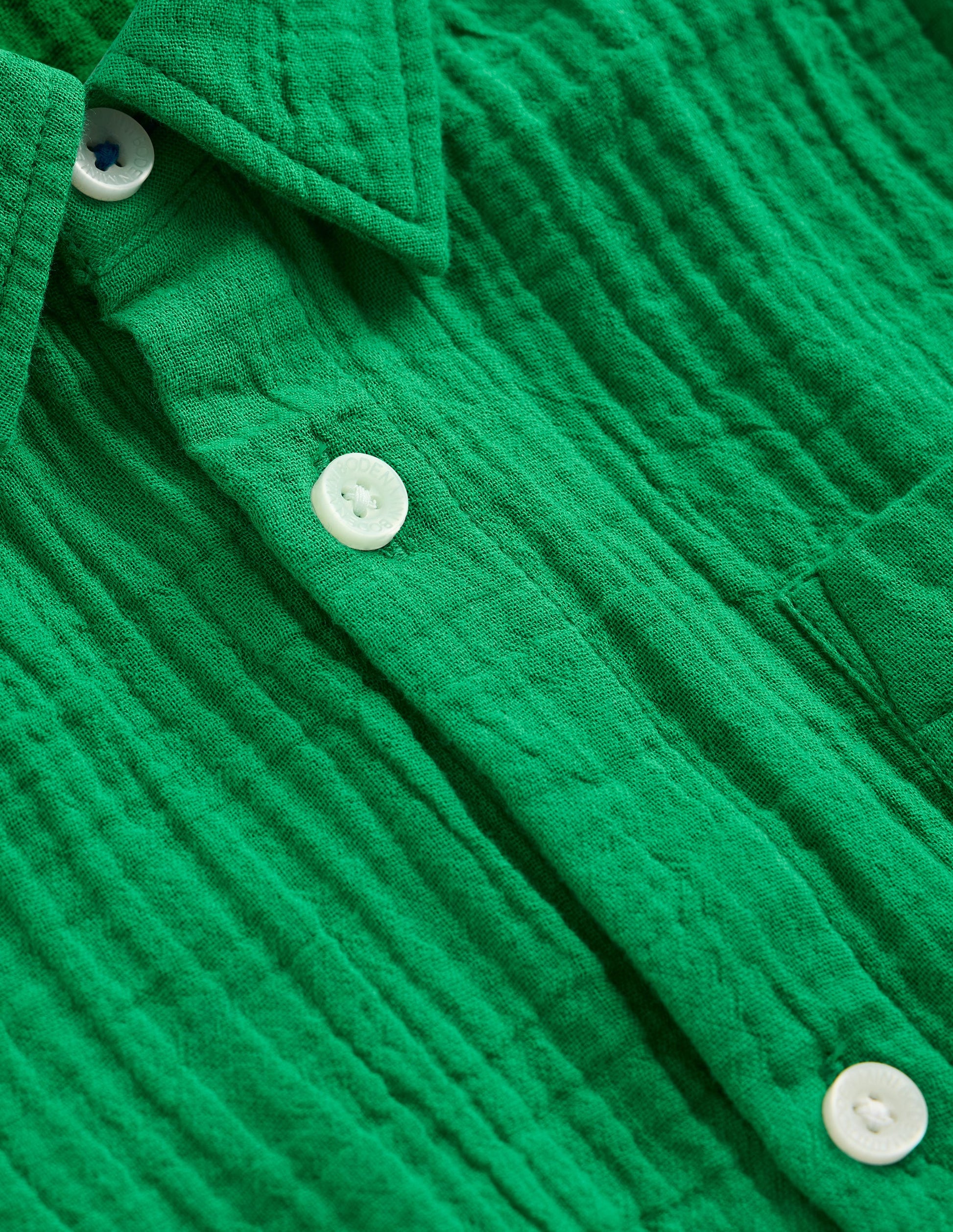 Double Cloth Shirt-Rich Emerald-3