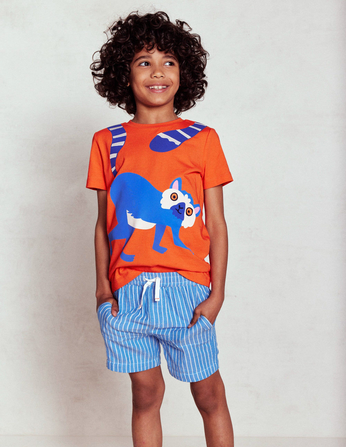 Double Cloth Shorts-Campanula Ticking - Image 4