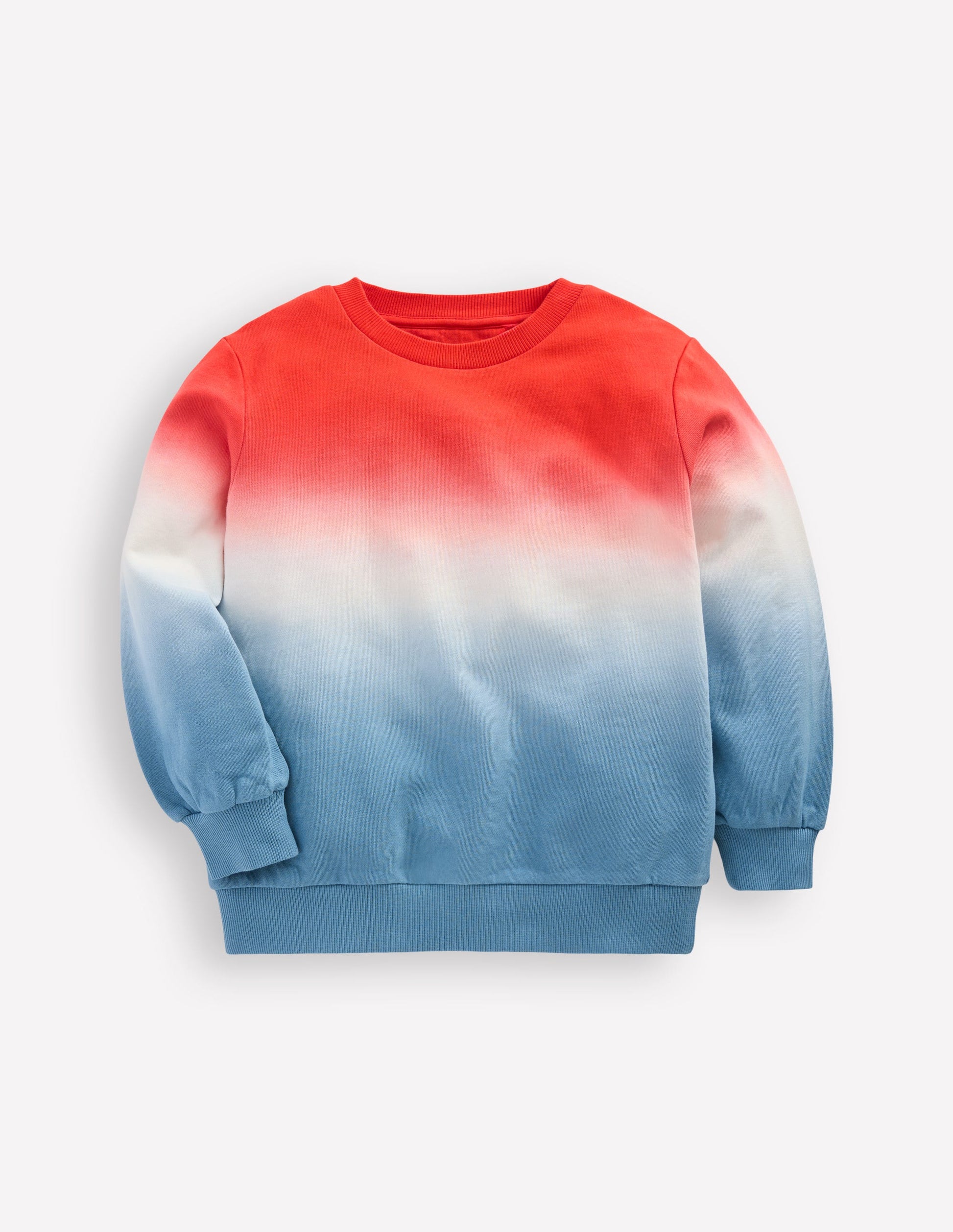 Tie Dye Sweatshirt-Glacier Blue/ Sunset Orange-1