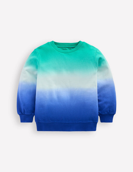 Tie Dye Sweatshirt-Bright Blue/ Aquamarine Blue
