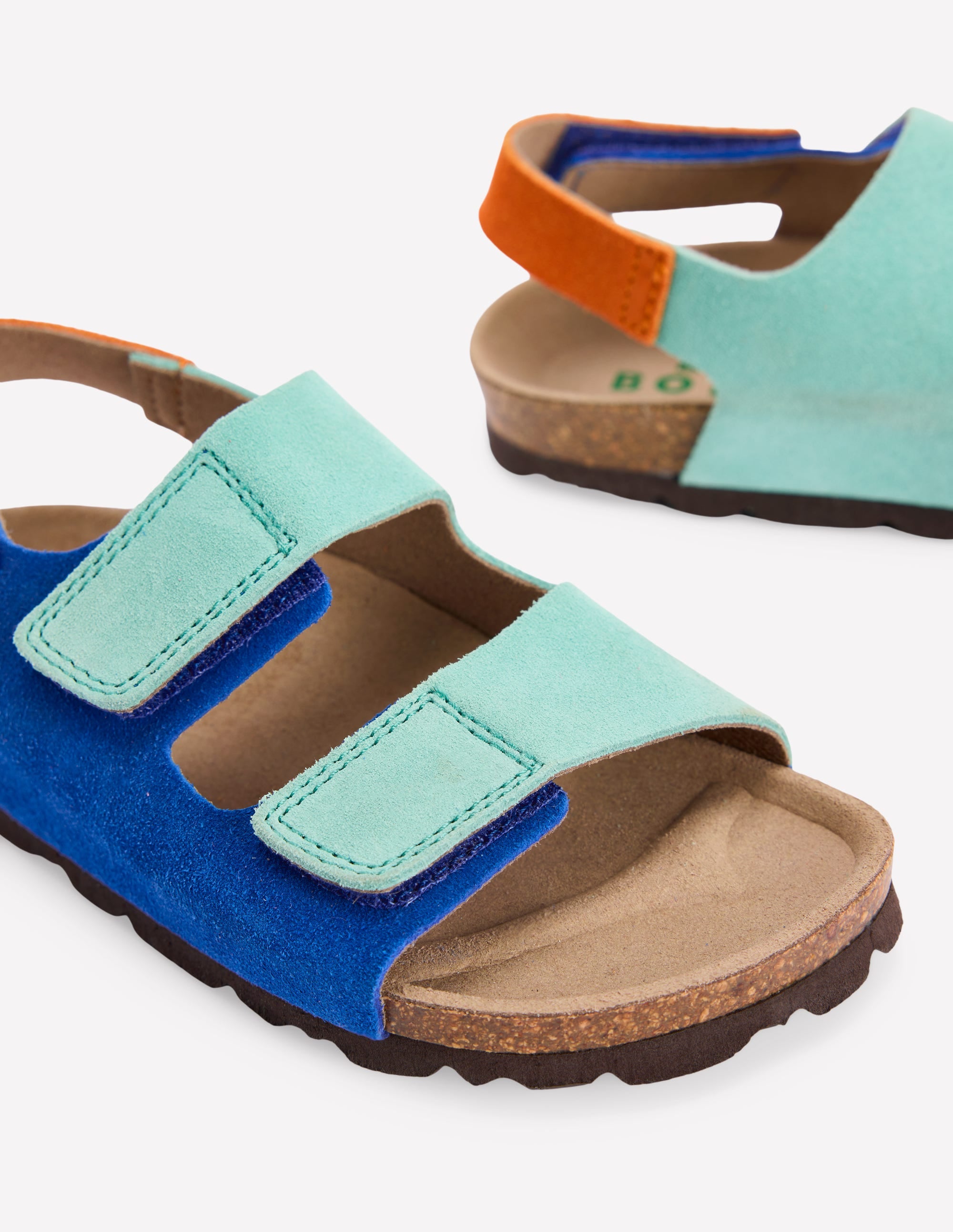 Colourblock Sandals-Blue Colourblock - Image 3