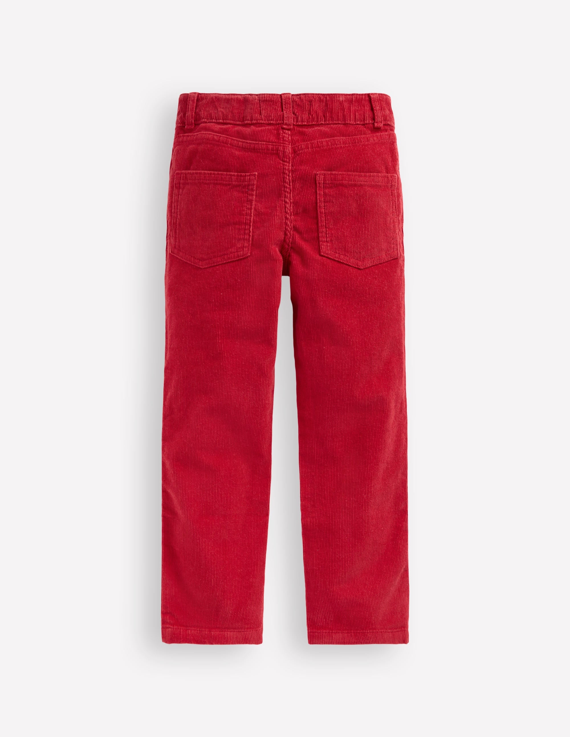 Classic Slim Cord Trousers-Carmine Red - Image 2