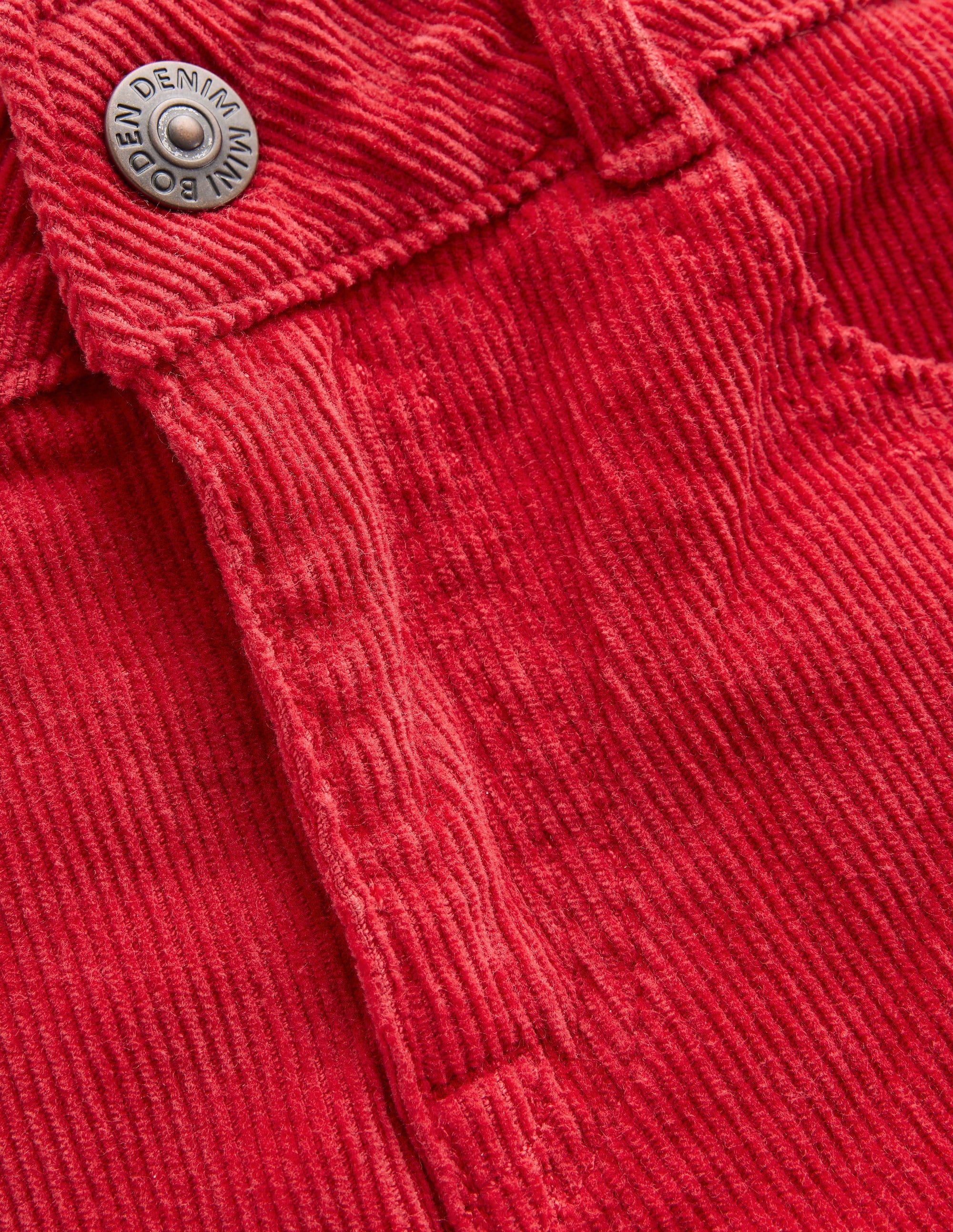 Classic Slim Cord Trousers-Carmine Red - Image 3