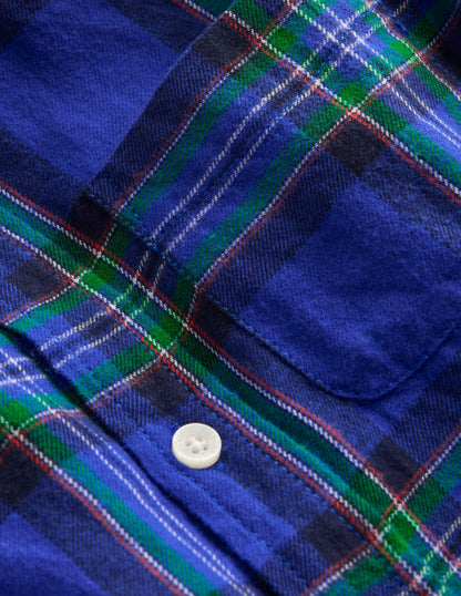 Cosy Cotton Check Shirt-Blue Check-4