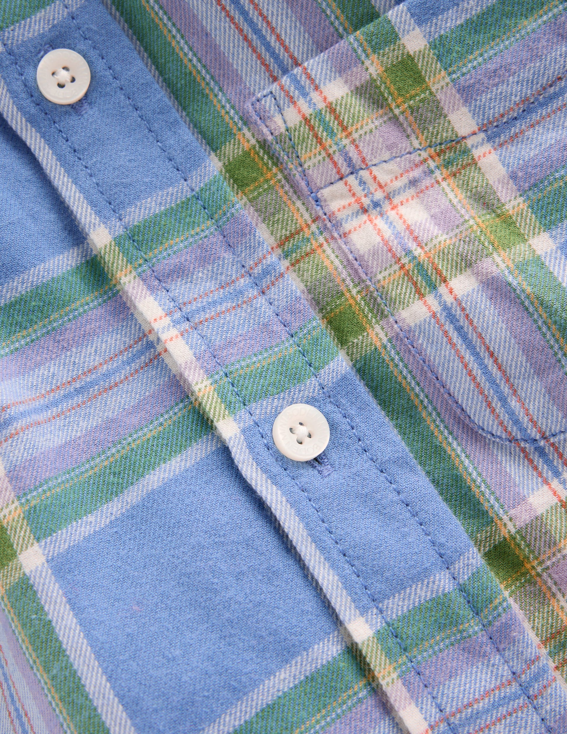 Cosy Cotton Check Shirt-Blue and Purple Check-7