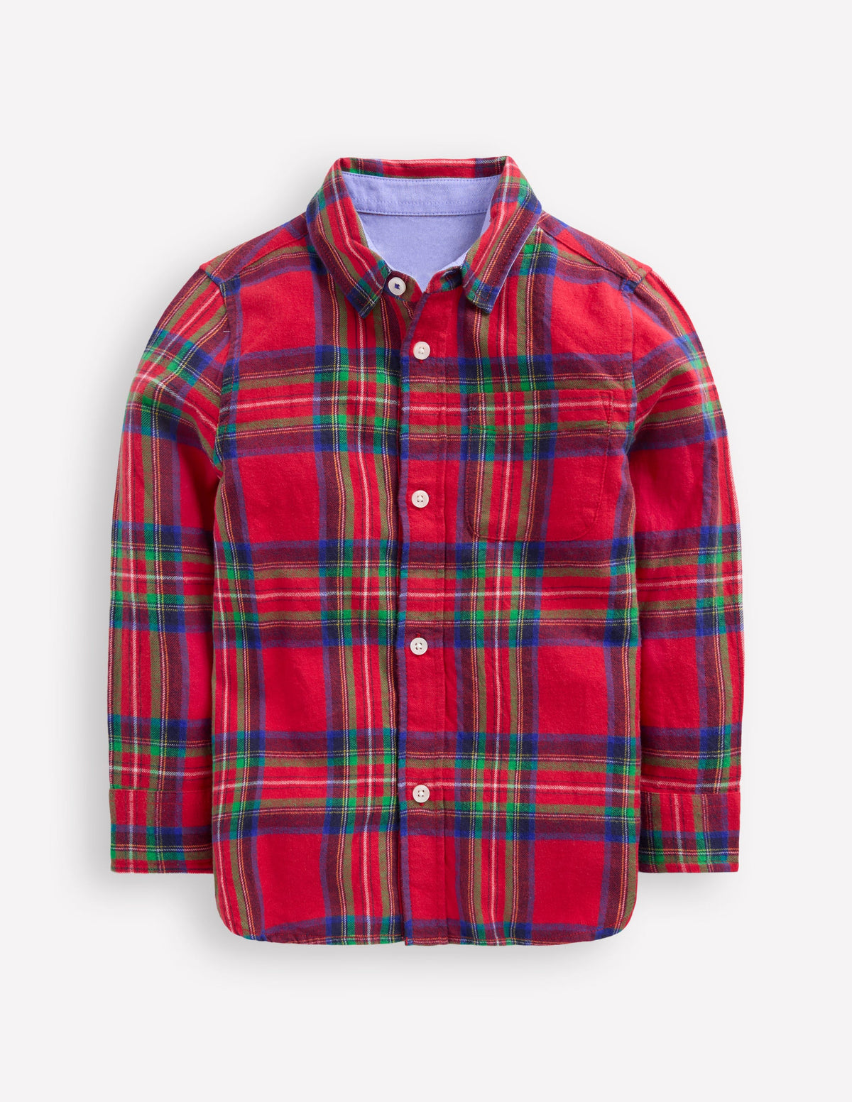 Cosy Cotton Check Shirt-Red Check - Image 1