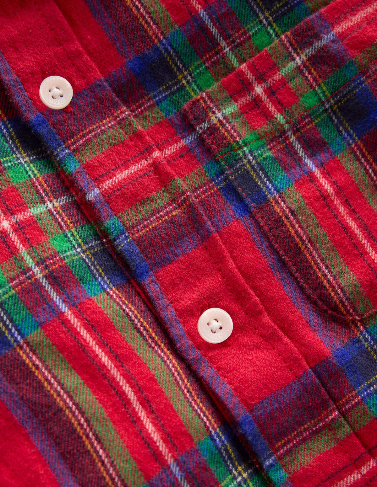 Cosy Cotton Check Shirt-Red Check - Image 3