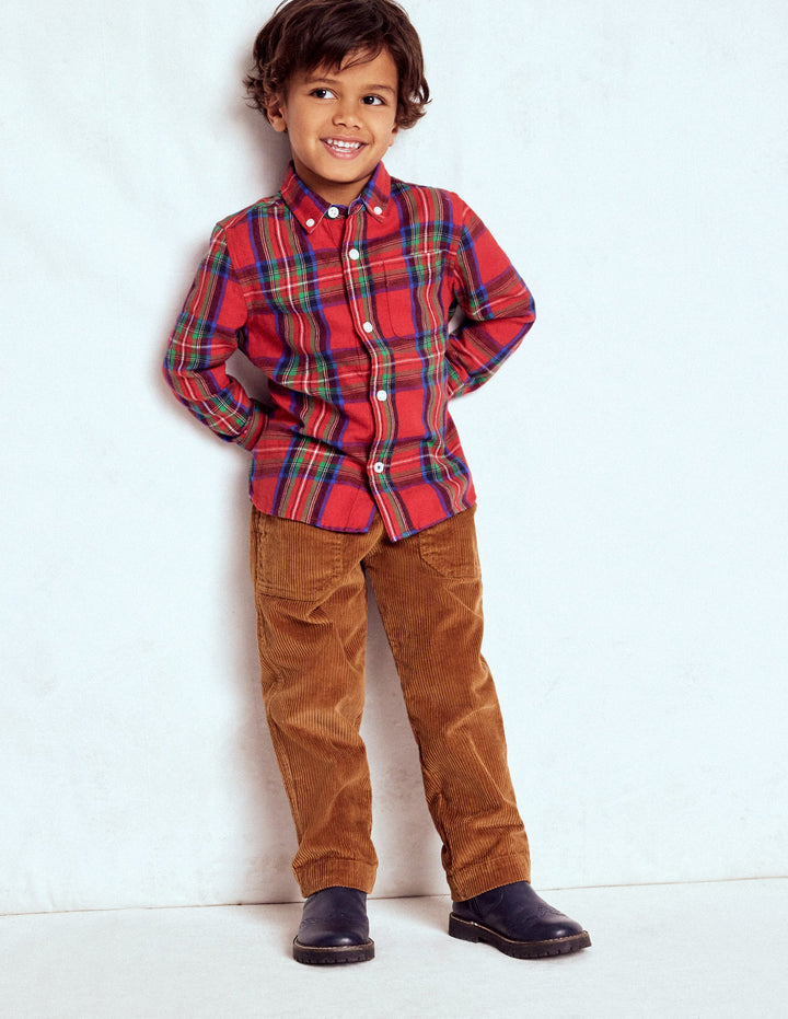 Pull-on Cord Trousers-Ginger