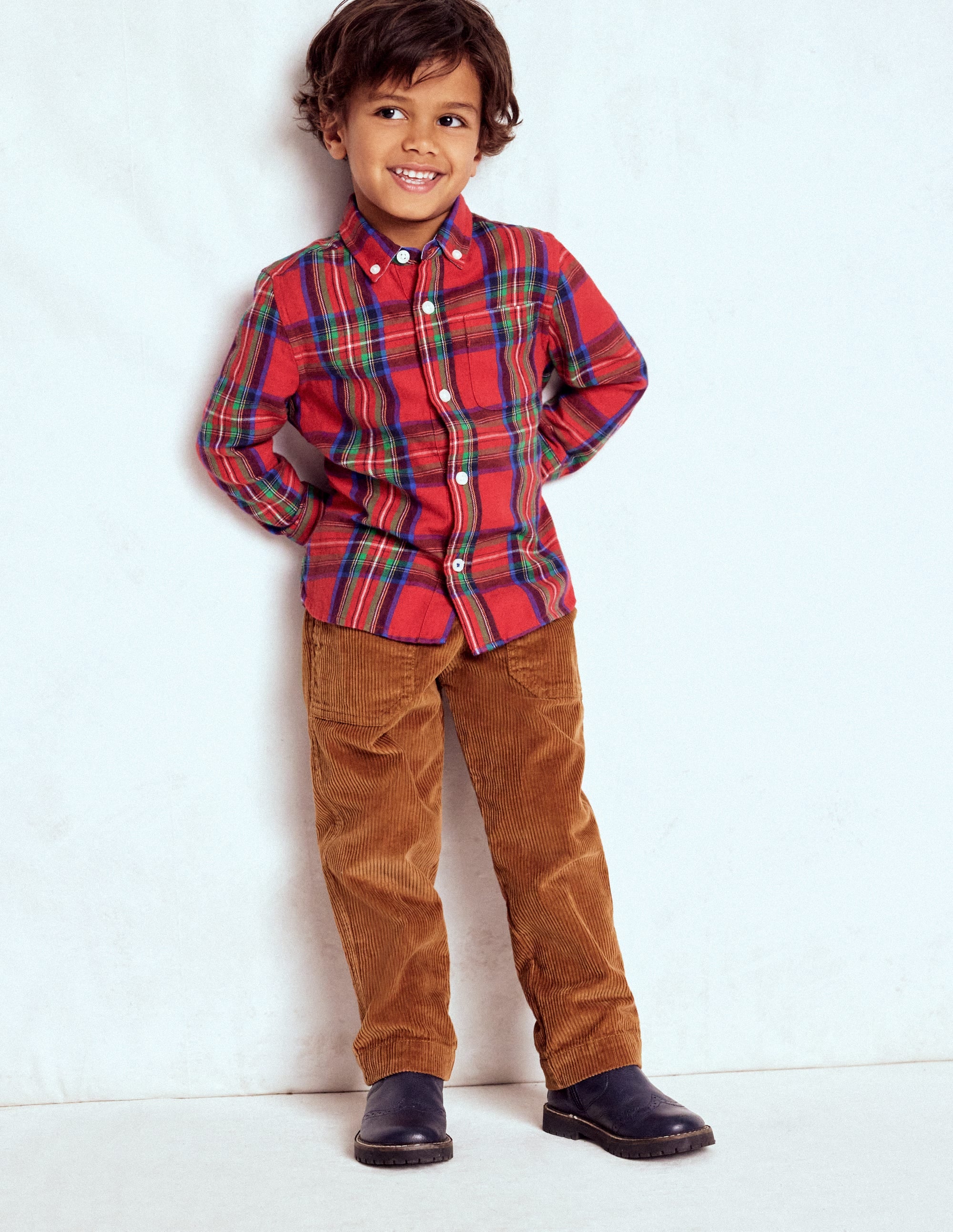 Pull-on Cord Trousers-Ginger - Image 1