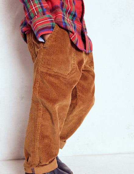 Pull-on Cord Trousers-Ginger