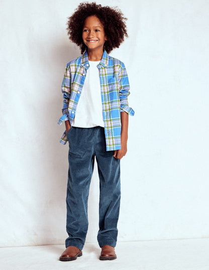 Pull-on Cord Trousers-Blueberry Pie-2