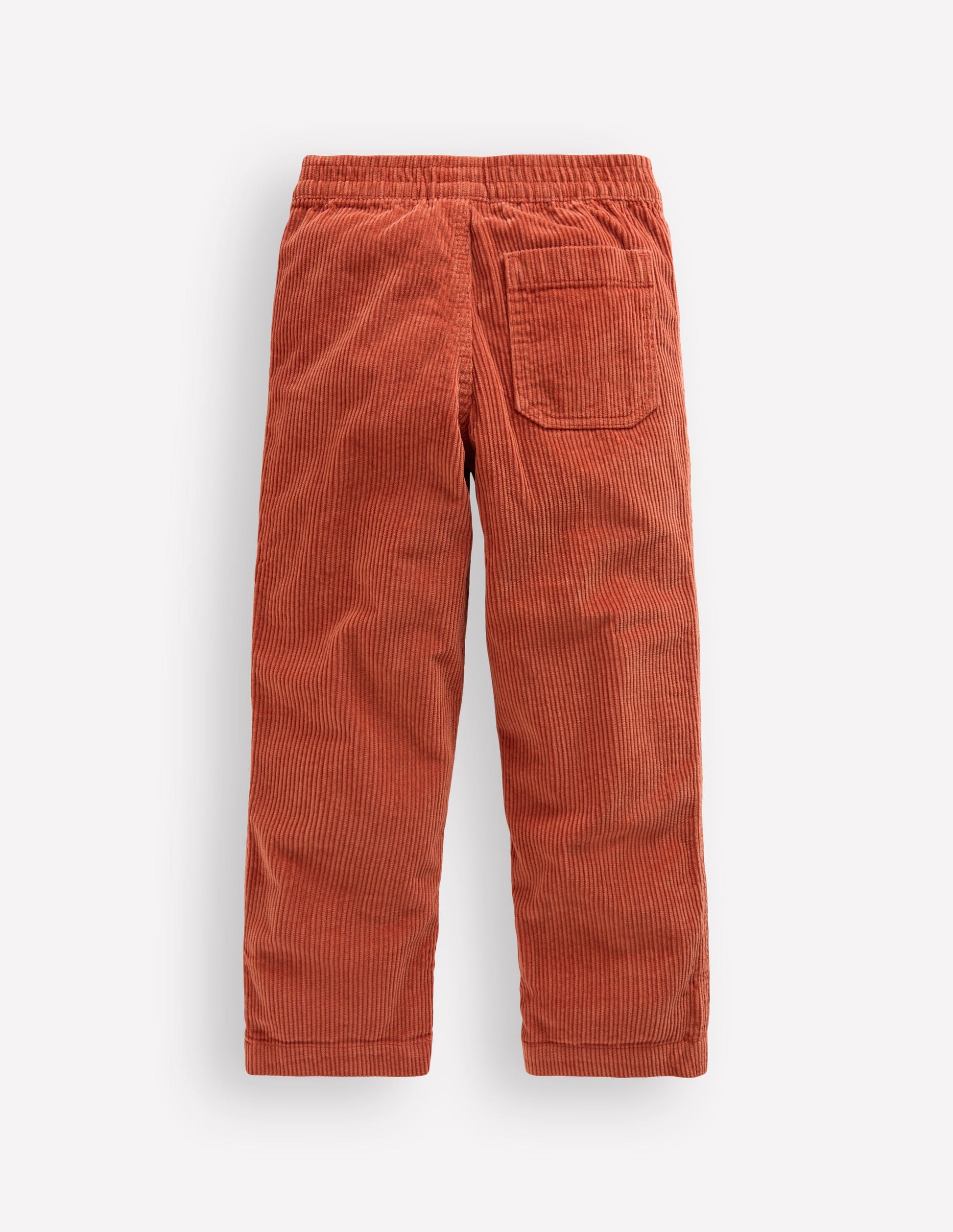 Pull-on Cord Trousers-Roasted Chestnut Brown-3