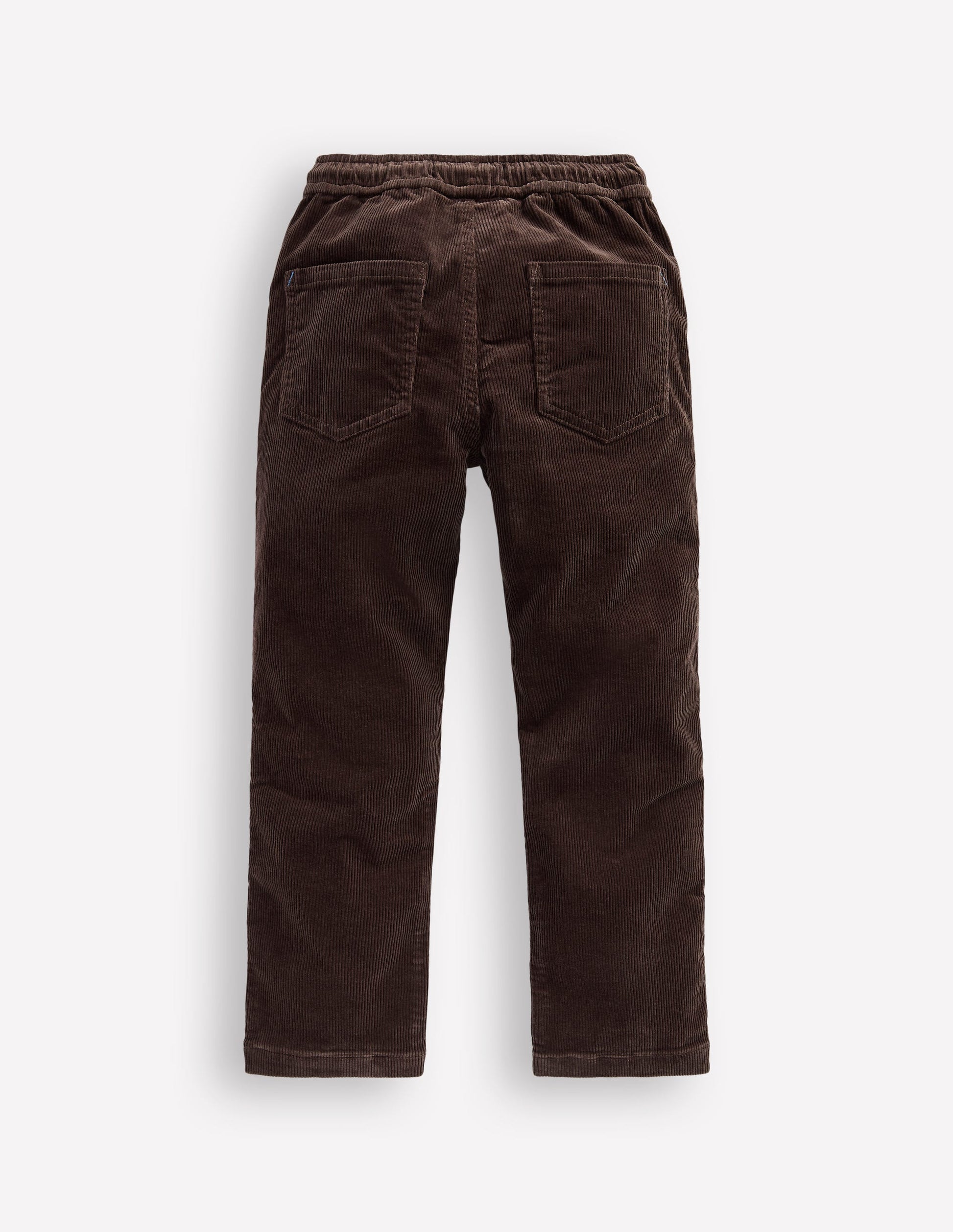 Slim Pull-On Trousers-Espresso Cord-1