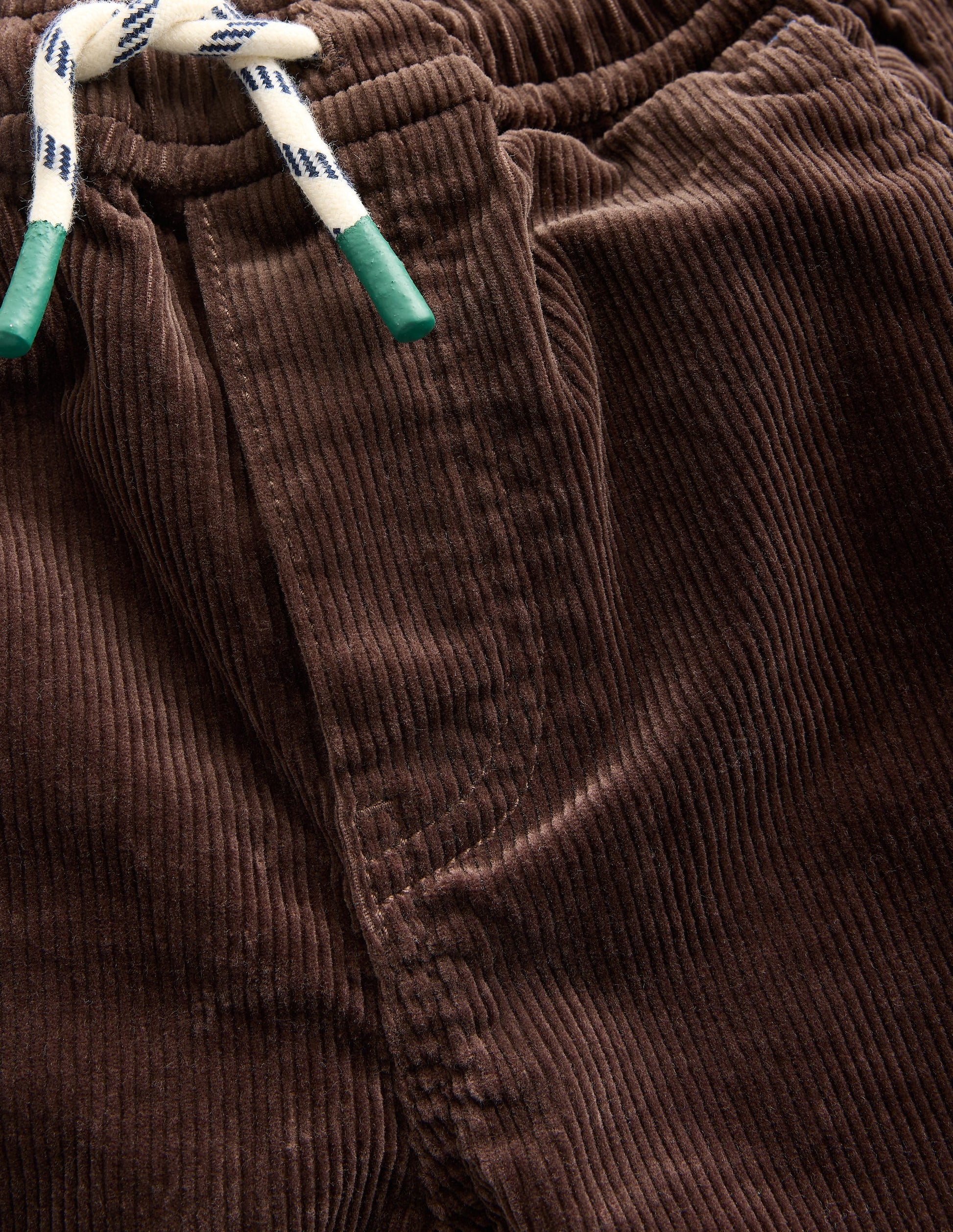Slim Pull-On Trousers-Espresso Cord-3