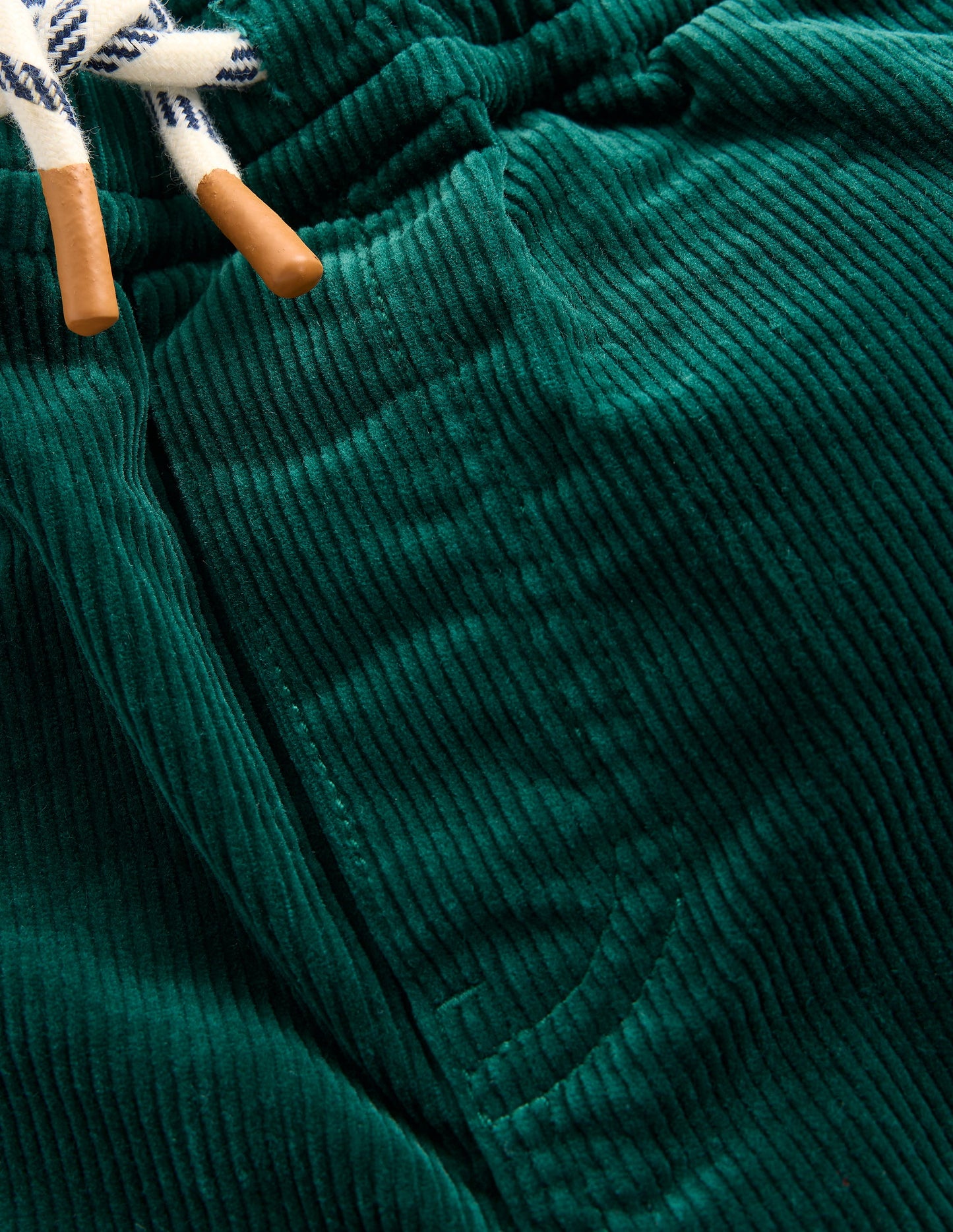 Slim Pull-On Trousers-Emerald Night Cord