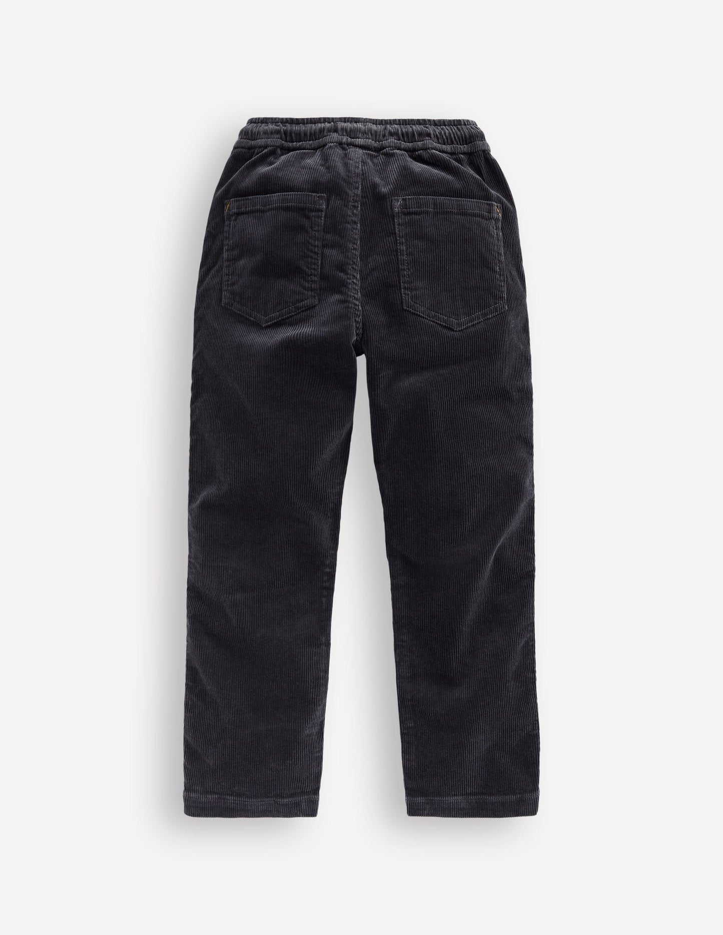 Slim Pull-On Trousers-Charcoal Cord