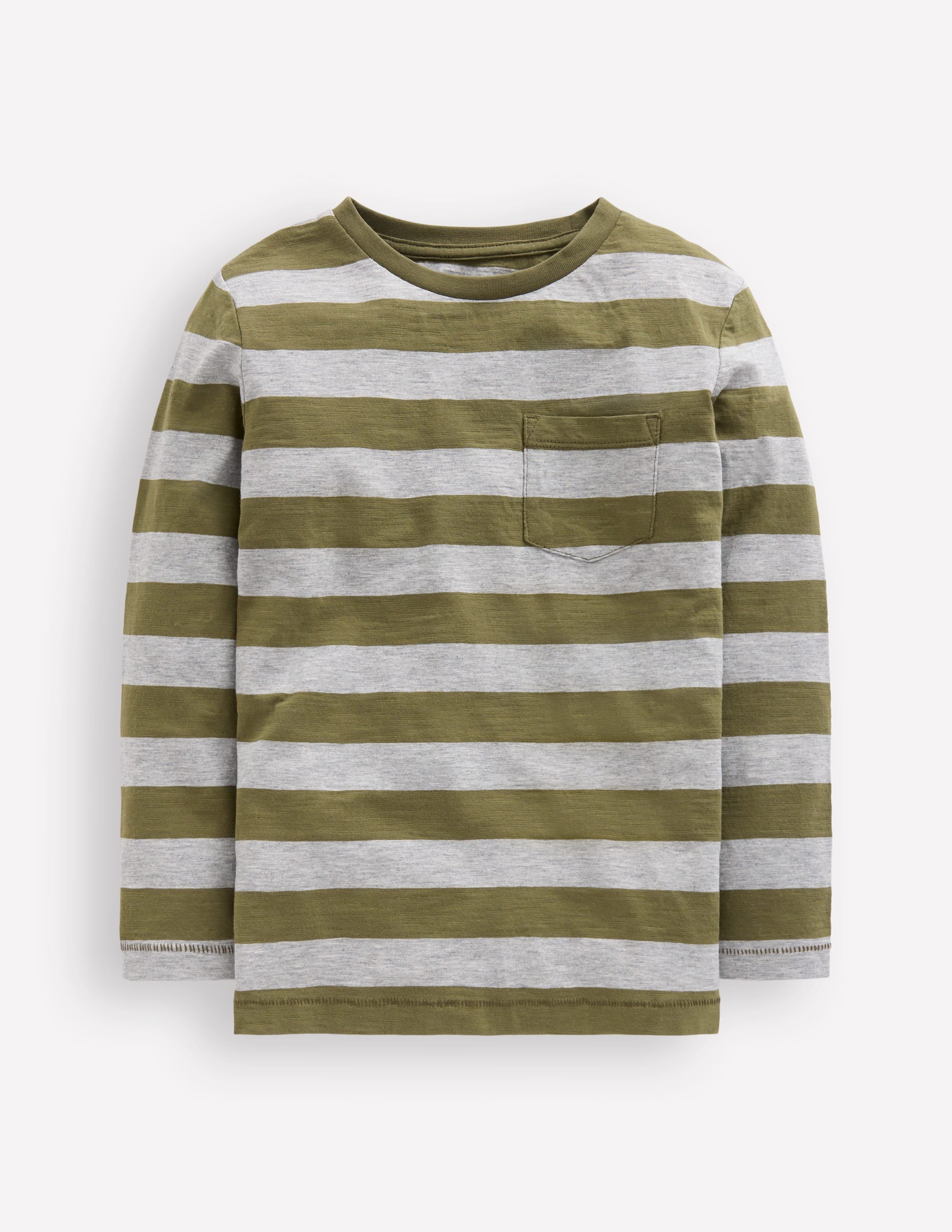 Everyday Long Sleeve T-Shirt-Woodland Green/ Grey Marl - Image 1