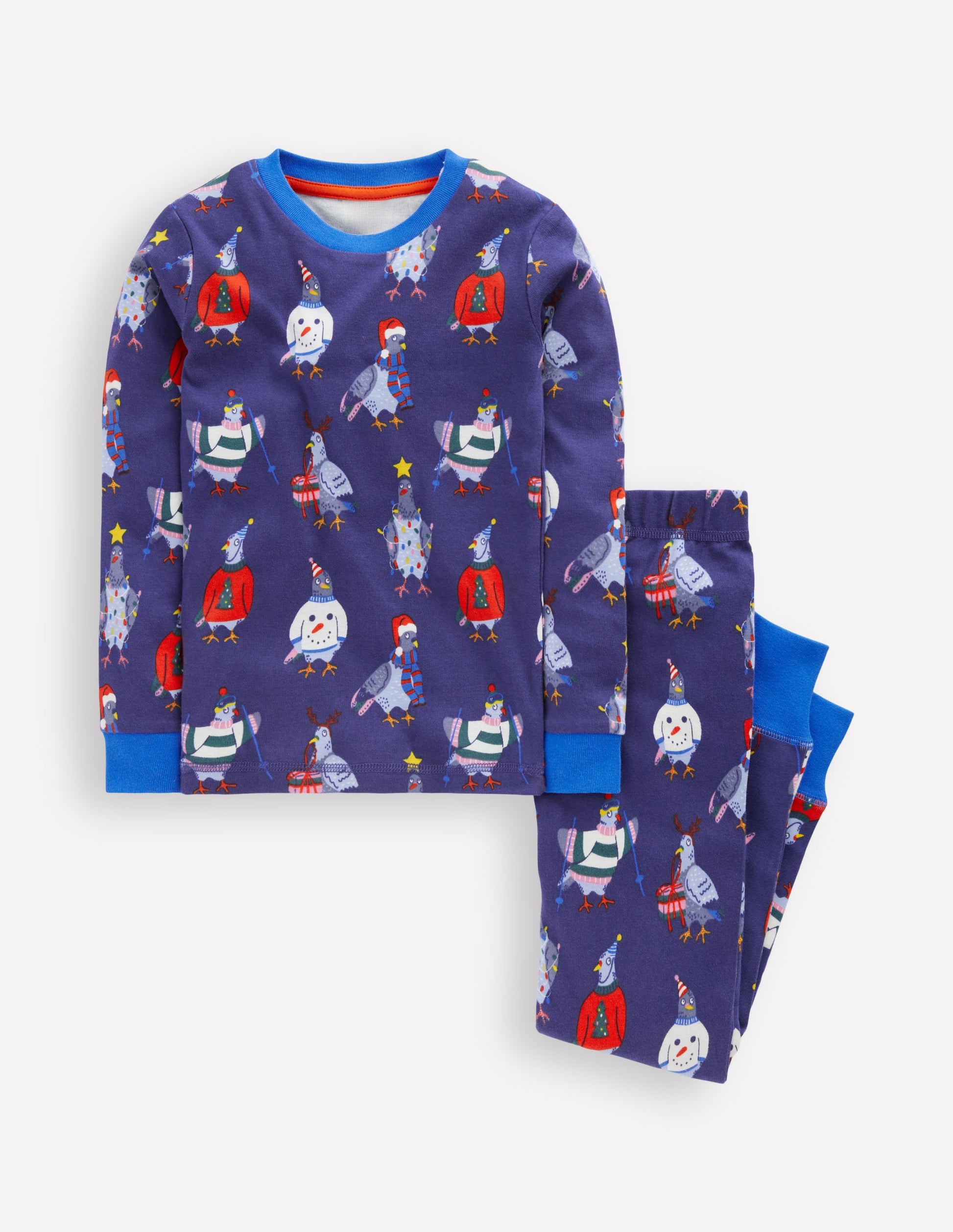Snug Long John Pyjamas-Pigeons-1
