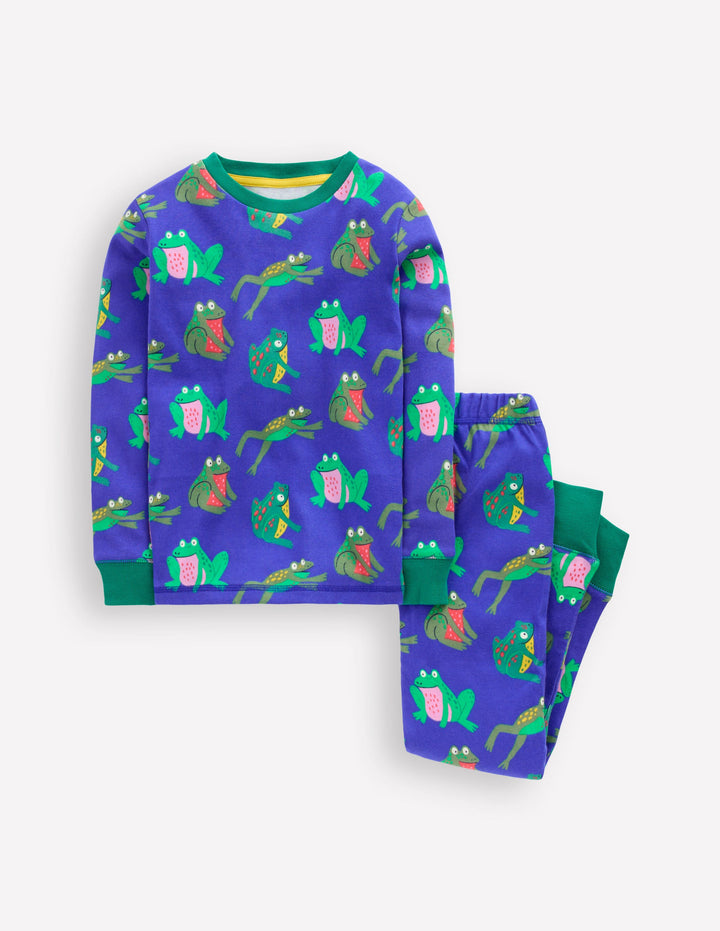 Snug Glow-in-the-dark Pyjamas-Surf The Web Frogs