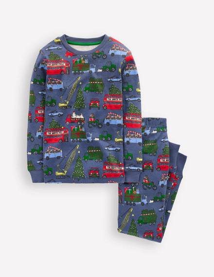 Snug Glow-In-The-Dark Pyjamas-Festive Cars