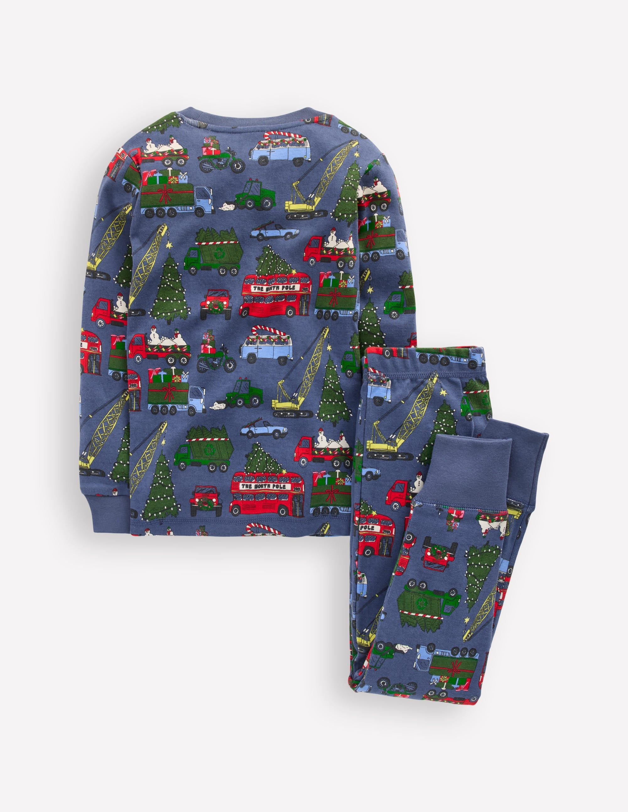 Snug Glow-in-the-dark Pyjamas-Festive Cars - Image 2
