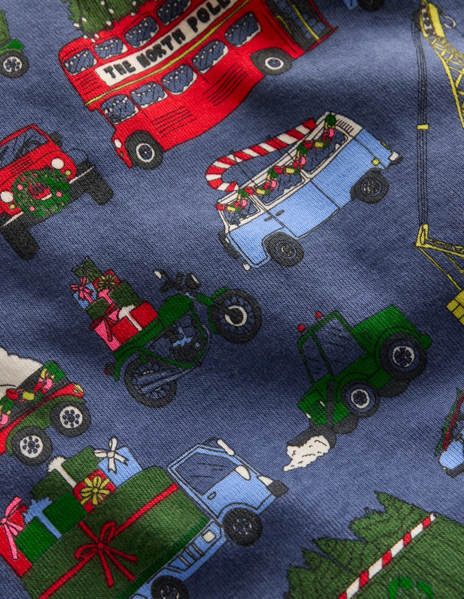 Snug Glow-In-The-Dark Pyjamas-Festive Cars-3