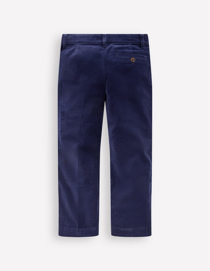 Smart Tailored Trousers-Navy Velvet-2