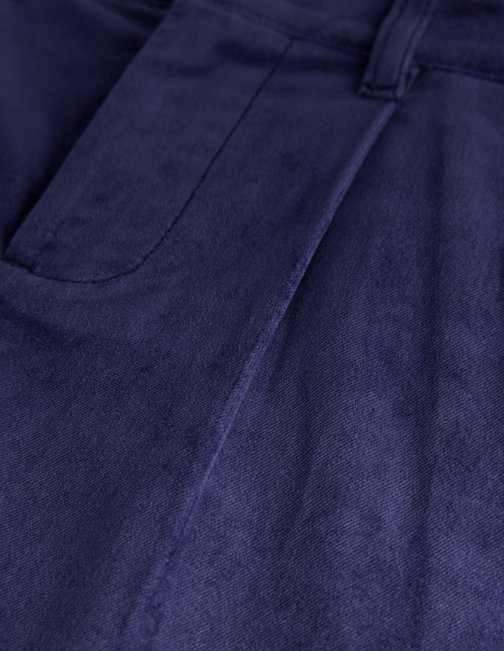 Smart Tailored Trousers-Navy Velvet - Image 3