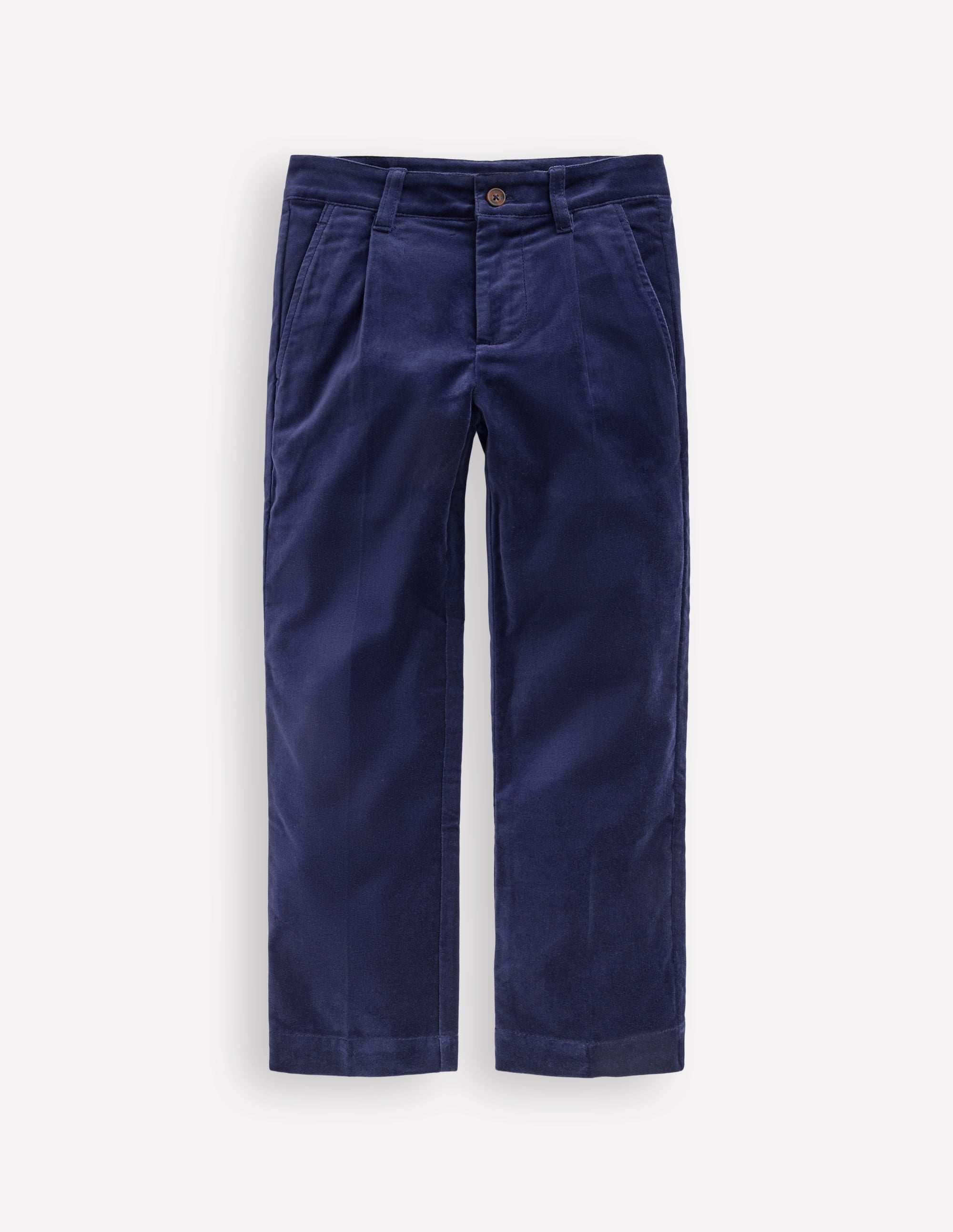 Smart Tailored Trousers-Navy Velvet - Image 1
