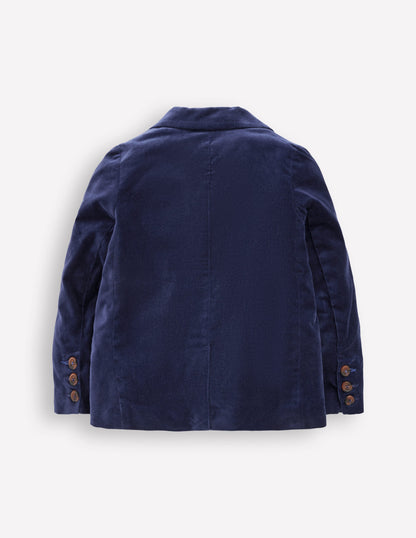 Classic Velvet Blazer-College Navy Velvet-3