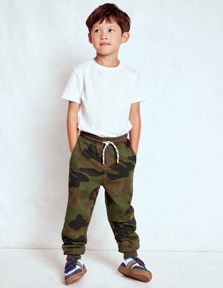Printed Comfy Joggers-Camo