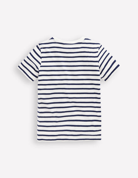 Everyday Short Sleeve T-Shirt-Ivory/College Navy