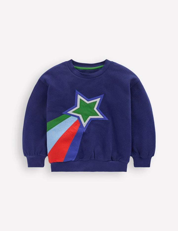 Fun Sweatshirt-Colourblock Stars