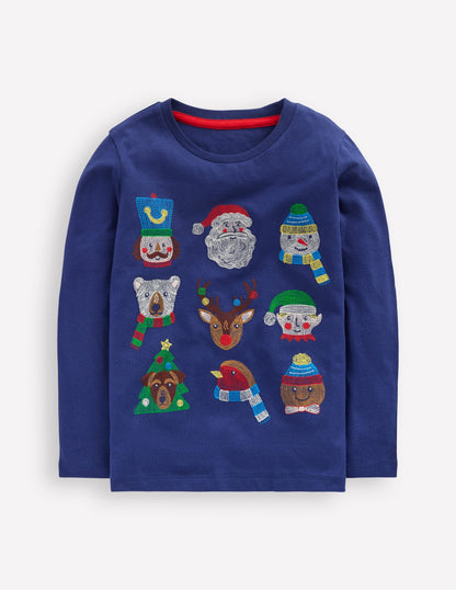 Longsleeve Superstitch T-shirt-Twilight Christmas Characters-1