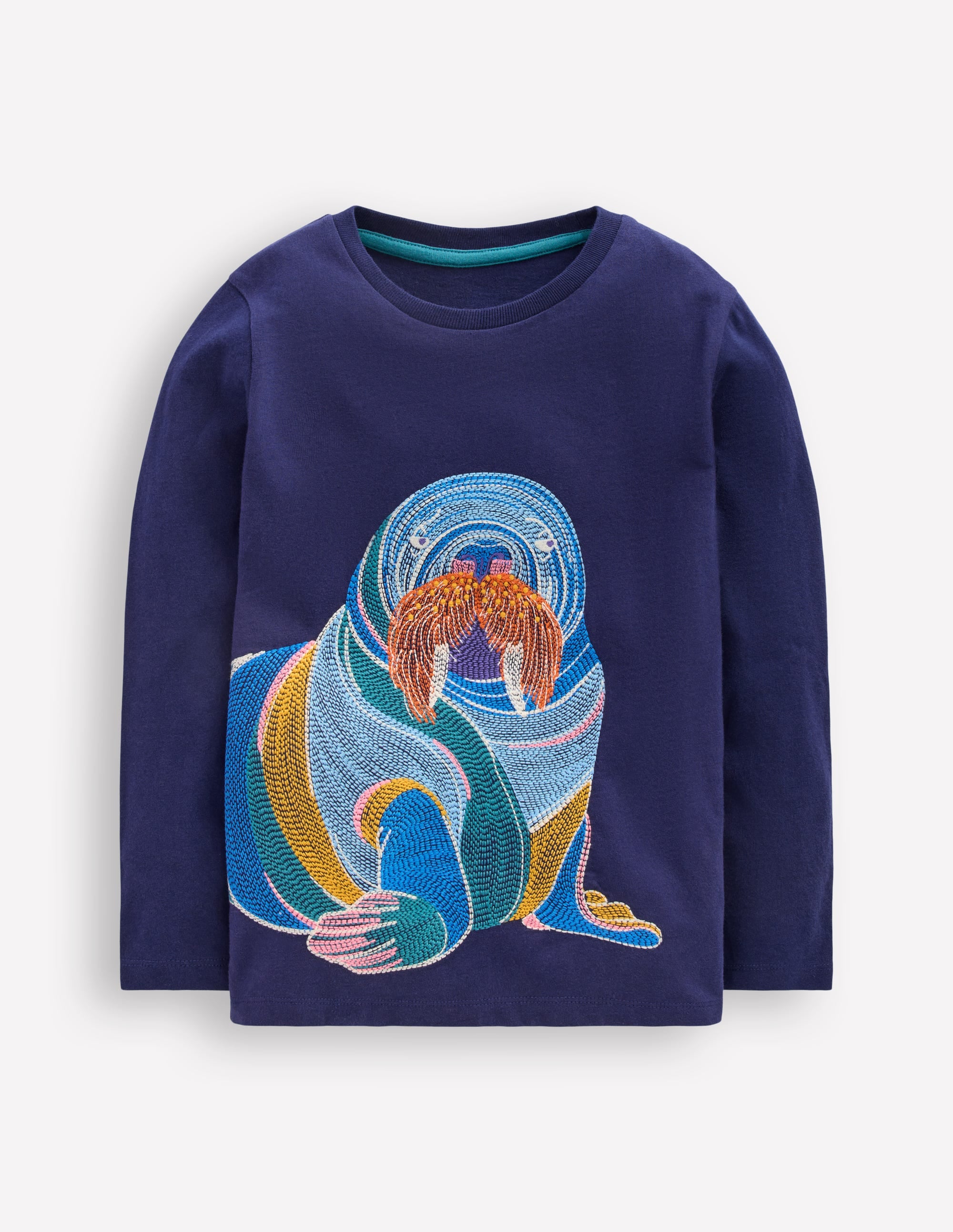 Superstitch Long Sleeve Top-Medieval Blue Walrus - Image 1