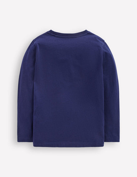 Longsleeve Superstitch T-shirt-Medieval Blue Walrus