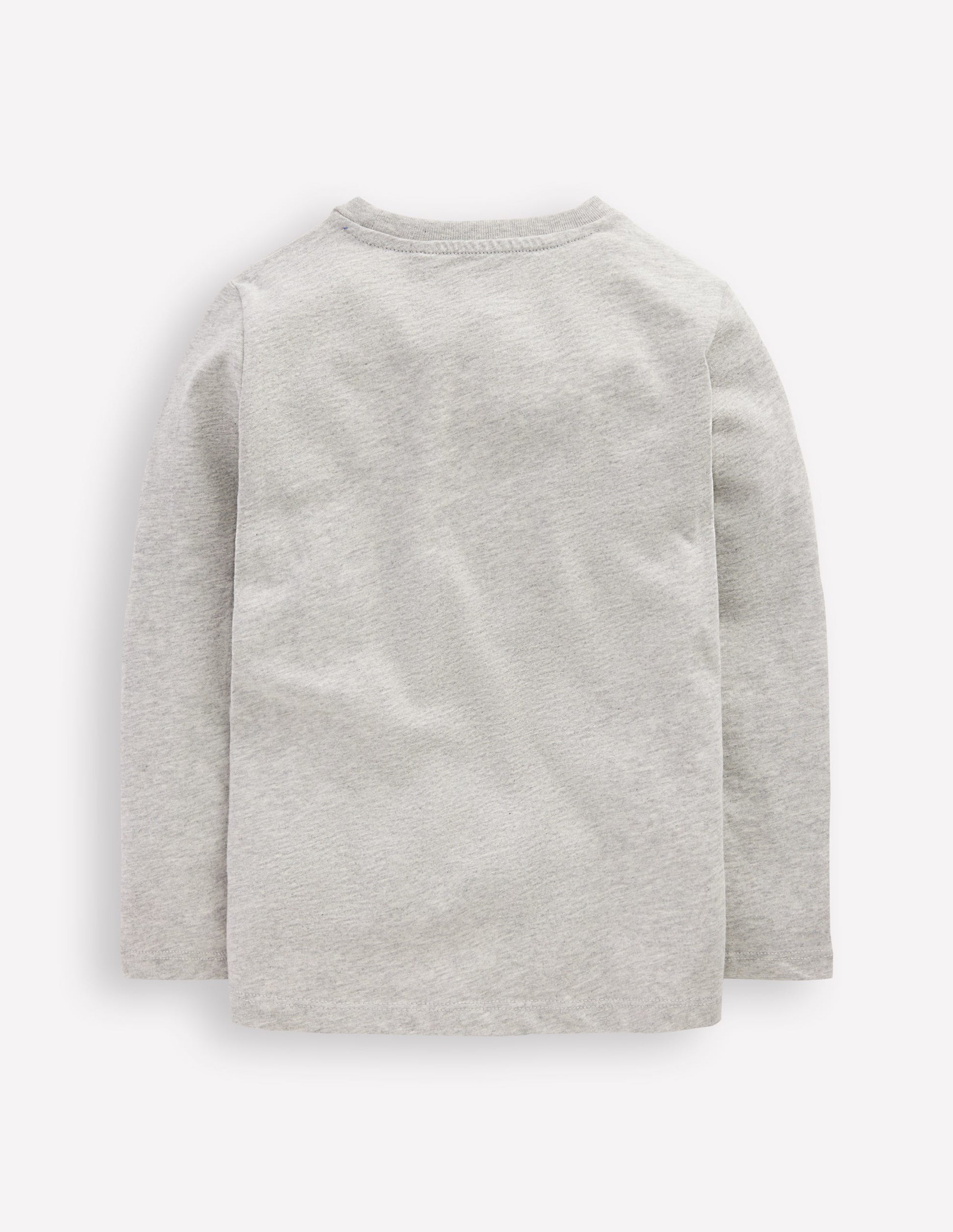 Long Sleeve Printed T-shirt-Grey Marl Space-1