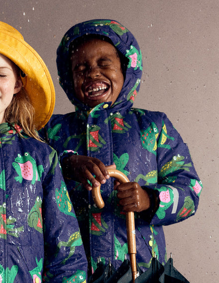 Borg Lined Anorak-Twilight Frogs