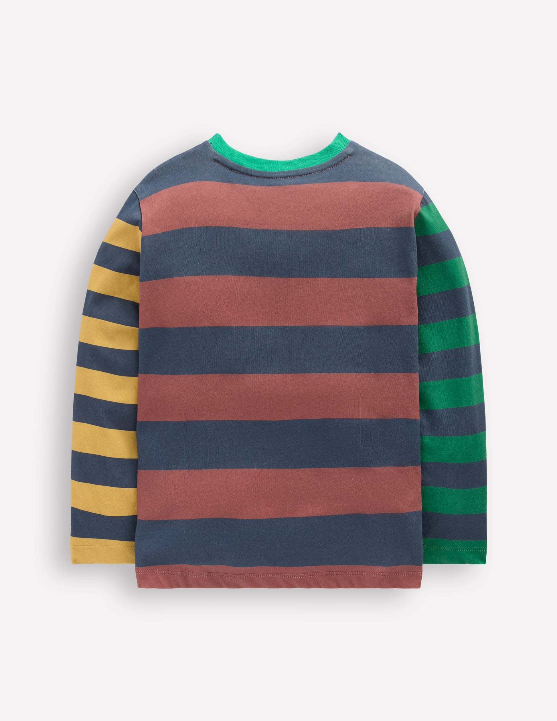 Long Sleeve Hotchpotch T-shirt-Navy Multi-3
